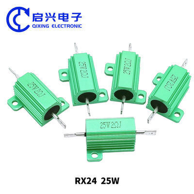 Qualità Resistore ad alta potenza 50w Green Metal Aluminum Case Resistor fabbrica