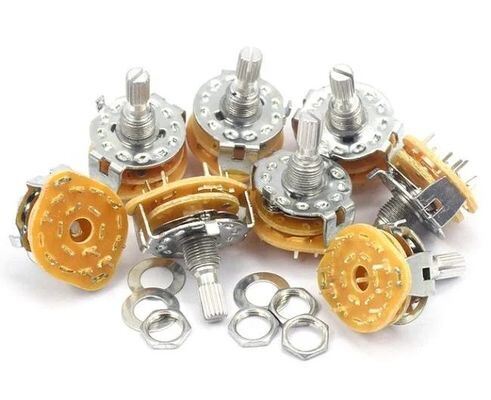 Qualità Esemplari gratuiti Fuso rotante di metallo 25 mm 1 Polo 3 Posizione 4 Posizione 12 Posizione Selettore di tensione Alfa RS25 fabbrica