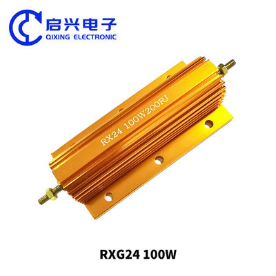 RX24 RXG24 resistore a filo 100W 200RJ con guscio in alluminio oro