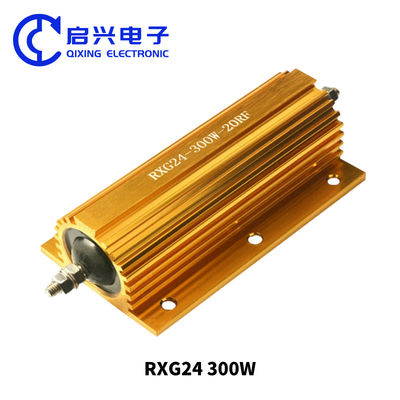 RX24 Resistenza a fibra di ferro ad alta potenza RXG24 300w 20 Ohm Cassa in oro in alluminio Resistenza di dissipazione del calore