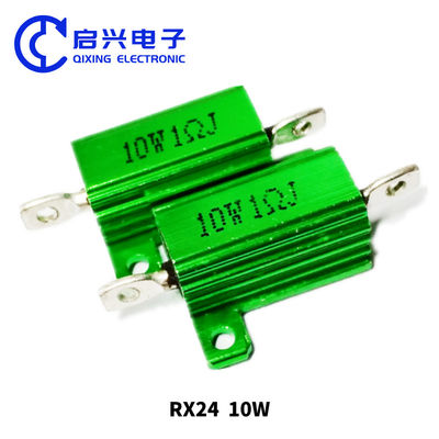RX24 Cassa verde in alluminio resistore a filo LED decodificante resistore di potenza 10w