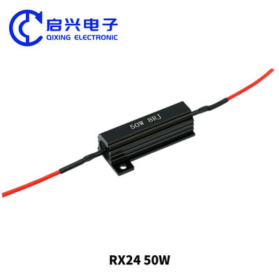 RXG24 Resistore di frenata a ferita di filo 50W di guscio di alluminio nero