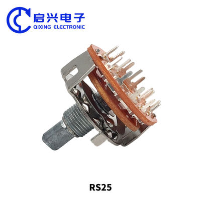 2pcs RS25 Rotary Band Switch 2 Polo 6 Posizione DC30V 0.3A