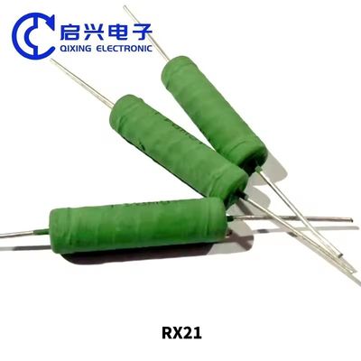 RX21 Vernice verde di alta precisione di potenza fissa di cemento resistore Wirewound 0,5W 1W 2W 3W 4W 5W 6W 8W 10W 12W