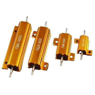 RX24 Oro alluminio cablaggio 10W 25W 50W 100W 200W Tolleranza 5% Resistenza 100 ohm