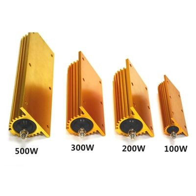 RX24 Cassa d'alluminio in oro Resistore ad alta potenza 25W 50W 100W 200W 300W Car Current Limiting Load Element