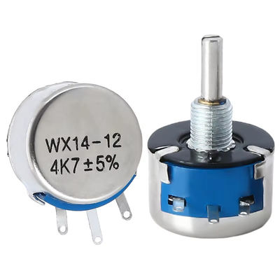 WX14-12 3W Potenziometro a filo singolo senza blocco 470 Ohm 1K 2K2 4K7 10K per applicazioni industriali