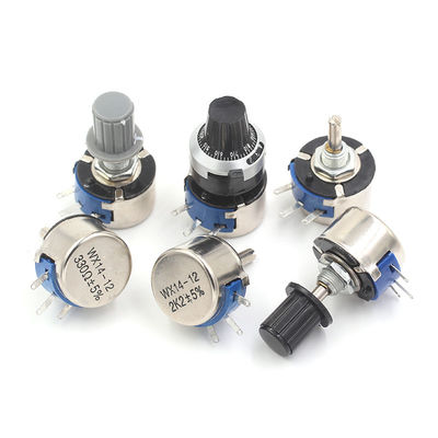 WX14-12 3w potenziometro regolabile a bobina singola 1k 2k2 4k7 10k 22k con manopola da 4 mm