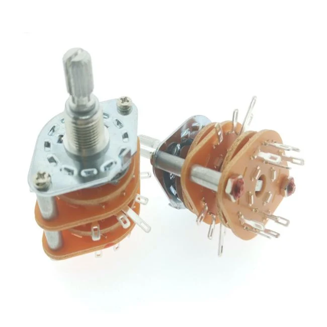 6 mm di diametro dell'albero Interruttori rotanti per applicazioni pesanti Torsione di rotazione 3kgf.cm Max 9