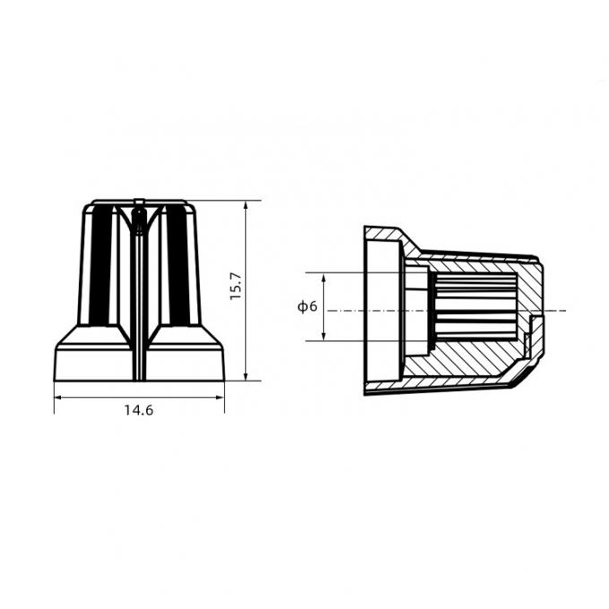 AG1 D Arco 15X16mm Punte di potenziometro in plastica Vari tipi di accessori elettronici 6