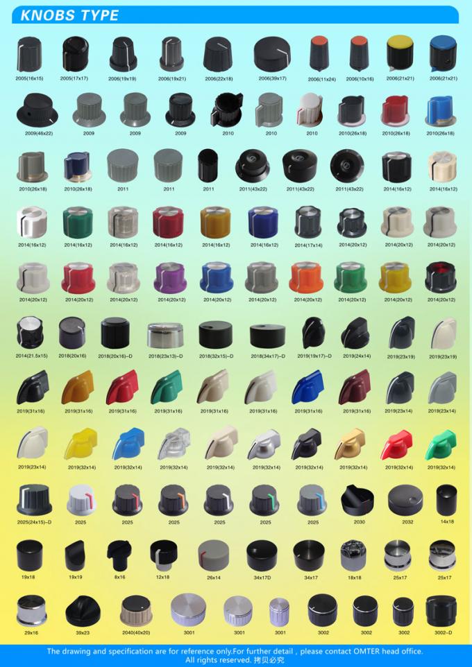 AG1 D Arco 15X16mm Punte di potenziometro in plastica Vari tipi di accessori elettronici 11