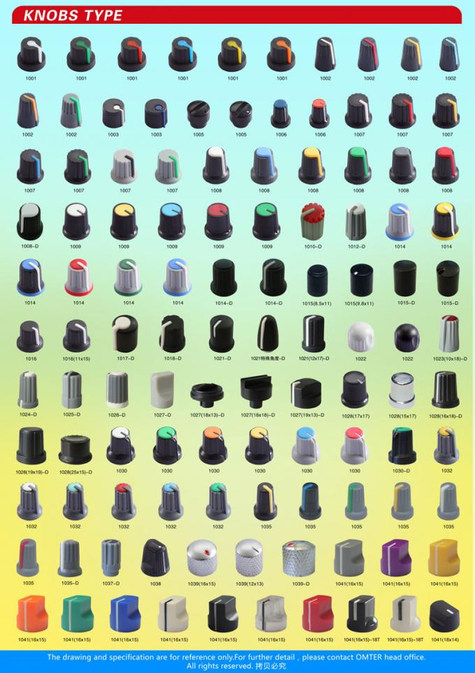 AG1 D Arco 15X16mm Punte di potenziometro in plastica Vari tipi di accessori elettronici 12