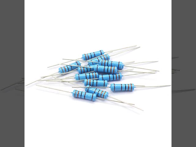 Resistore a film metallico con tolleranza dell'1% da 10 ohm a 1 Mohm e potenza nominale da 1/6 W a 5 W