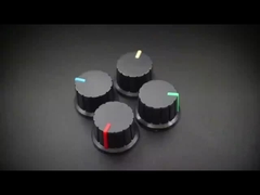Manopola del potenziometro per l'albero di Knurl 6 mm di plastica nera con linea colorata