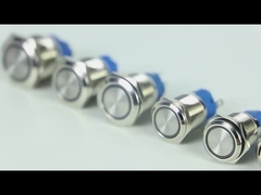 Bonens interruttore a pulsante in metallo impermeabile 1NO autoripristinante momentaneo in acciaio inossidabile da 19 mm con LED di alimentazione L